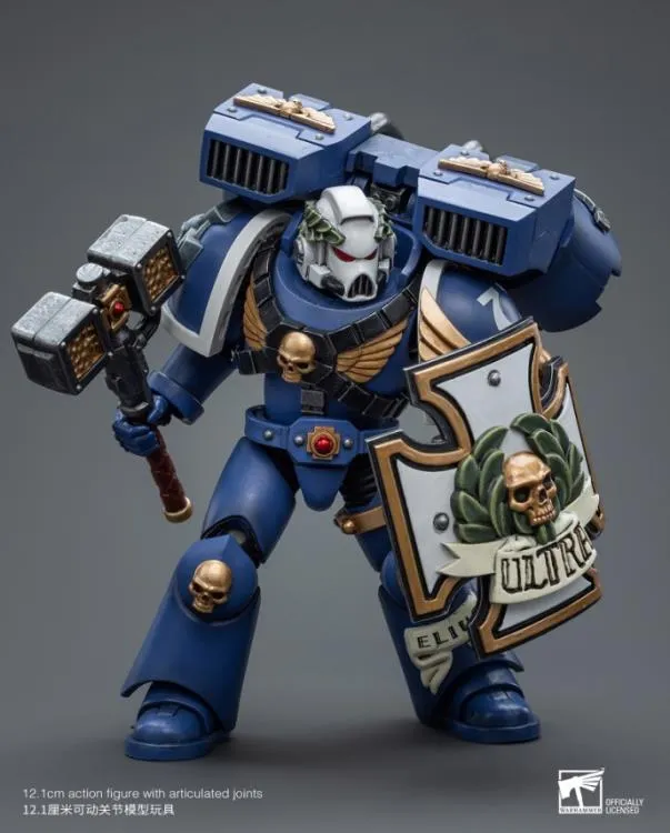 Ultramarines Vanguard Veteran with Thunder Hammer and Storm Shield 1/18 Scale | Warhammer 40K | Joy Toy