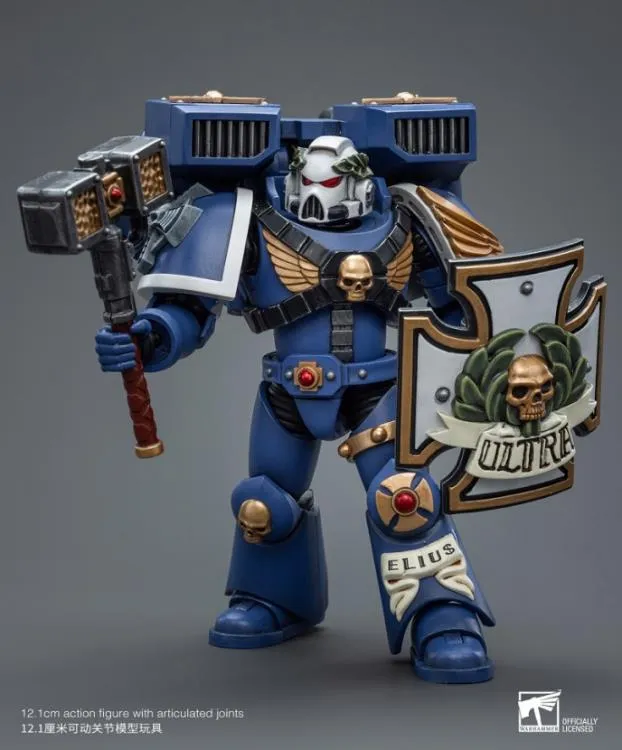 Ultramarines Vanguard Veteran with Thunder Hammer and Storm Shield 1/18 Scale | Warhammer 40K | Joy Toy