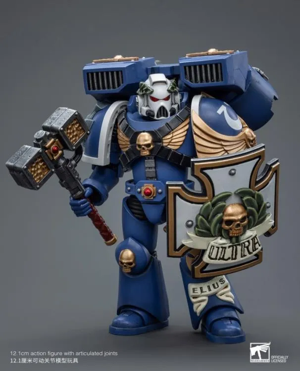 Ultramarines Vanguard Veteran with Thunder Hammer and Storm Shield 1/18 Scale | Warhammer 40K | Joy Toy