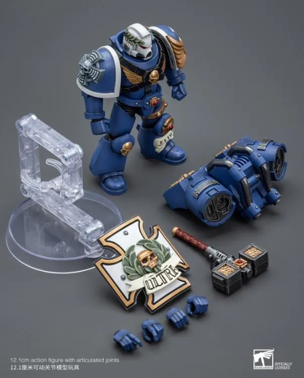Ultramarines Vanguard Veteran with Thunder Hammer and Storm Shield 1/18 Scale | Warhammer 40K | Joy Toy