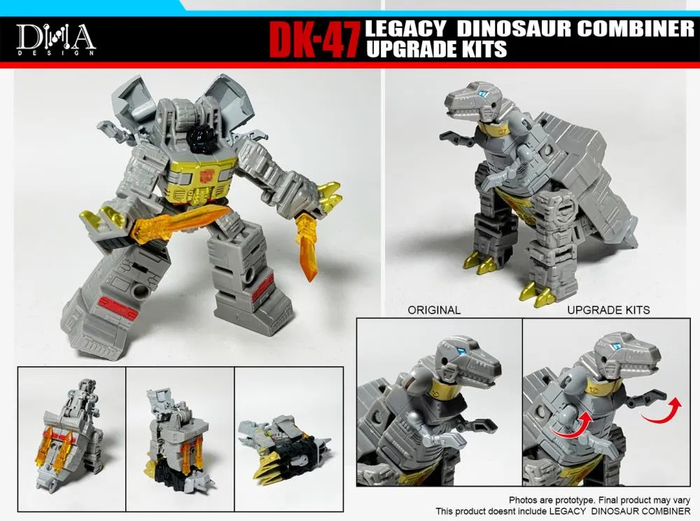 DK-47 Upgrade Kit for Transformers Legacy Dinosaur Combiner Figures | Dna Design | Upgrade Kit