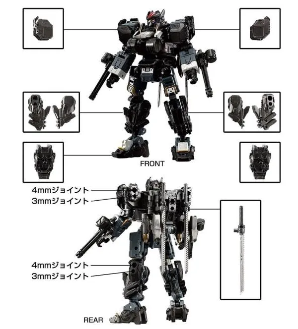TM-23 Tactical Mover EX Core and Armament Wave 2 Set | Diaclone Reboot