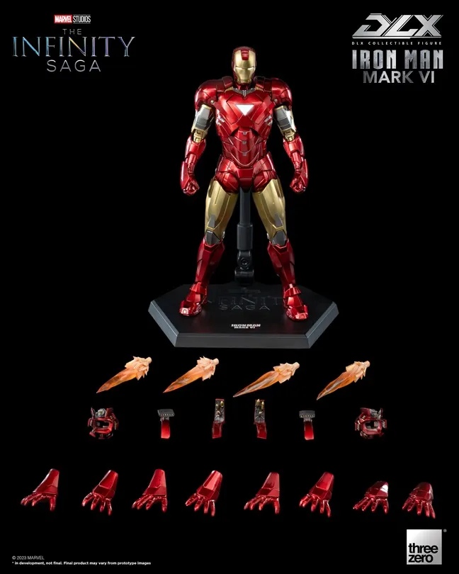 Iron Man Mark 6 DLX Collectible Figure | Threezero Avengers: Infinity Saga DLX