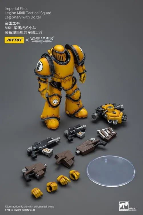 Imperial Fists Legion MkIII Tactical Squad Legionary with Bolter 1/18 Scale | Warhammer 40K: The Horus Heresy | Joy Toy