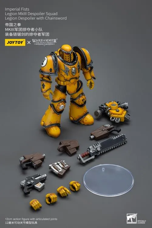 Imperial Fists Legion MkIII Despoiler Squad Legion Despoiler with Chainsword 1/18 Scale | Warhammer 40K: The Horus Heresy | Joy Toy