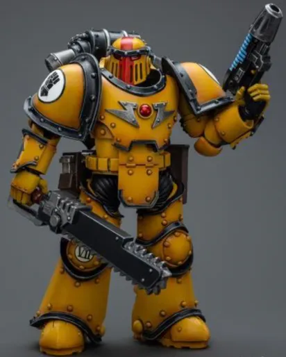 Imperial Fists Legion MkIII Despoiler Squad Sergeant with Plasma Pistol 1/18 Scale | Warhammer 40K: The Horus Heresy | Joy Toy
