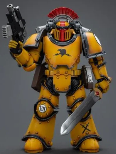 Imperial Fists Legion MkIII Tactical Squad Sergeant with Power Sword 1/18 Scale | Warhammer 40K: The Horus Heresy | Joy Toy