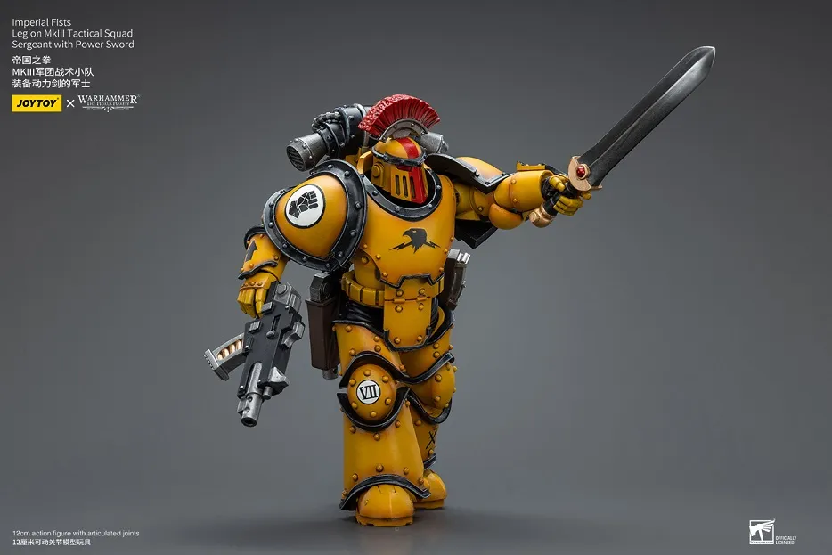 Imperial Fists Legion MkIII Tactical Squad Sergeant with Power Sword 1/18 Scale | Warhammer 40K: The Horus Heresy | Joy Toy