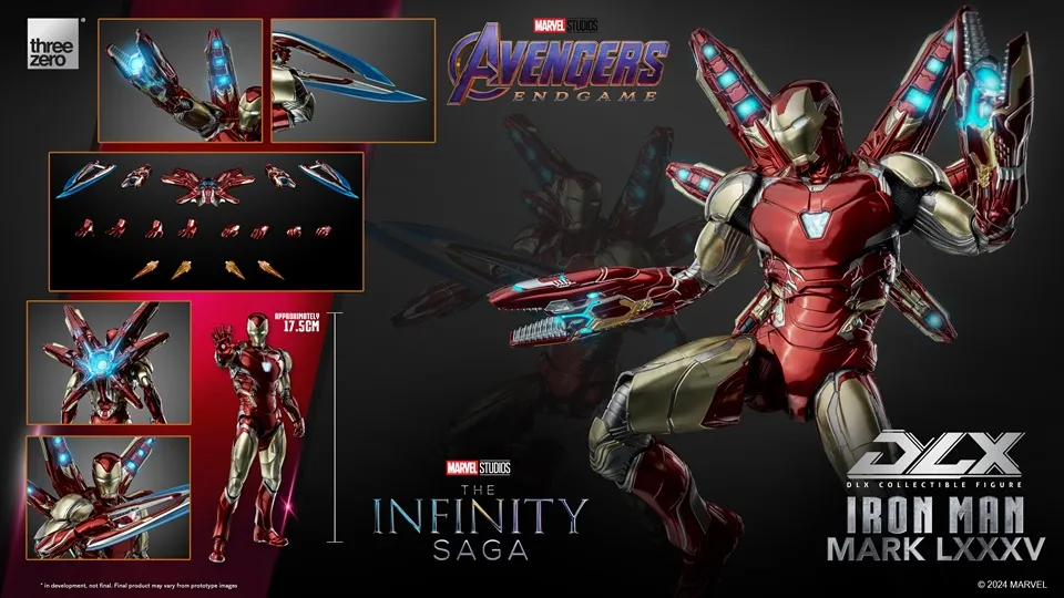 Iron Man Mark 85 DLX Collectible Figure | Marvel Avengers: Infinity Saga | threezero