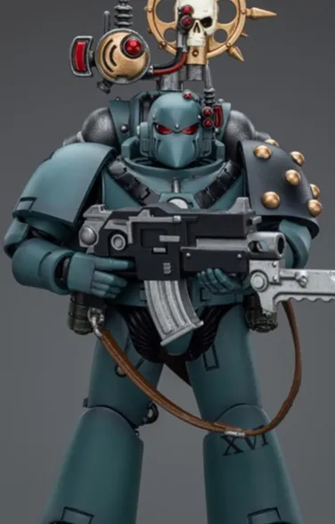 Sons of Horus MKVI Tactical Squad Legionary with Nuncio Vox 1/18 Scale | Warhammer 40K: The Horus Heresy | Joy Toy