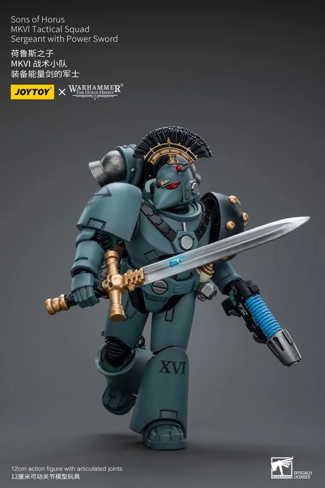Sons of Horus MKVI Tactical Squad Sergeant with Power Sword 1/18 Scale | Warhammer 40K: The Horus Heresy | Joy Toy