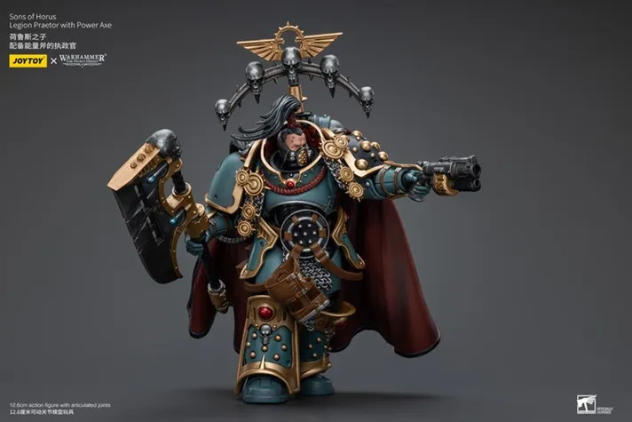 Sons of Horus Legion Praetor with Power Axe 1/18 Scale | Warhammer 40K: The Horus Heresy | Joy Toy