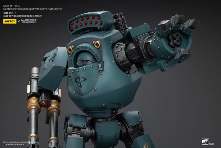 Sons of Horus Contemptor Dreadnought with Gravis Autocannon 1/18 Scale | Warhammer 40K: The Horus Heresy | Joy Toy 