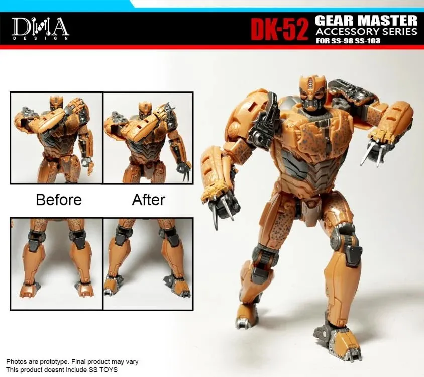 DK-52 Upgrade Kit for Transformers Studio Series 98 Cheetor and 103 Rhinox | Dna Design | Upgrade Kit