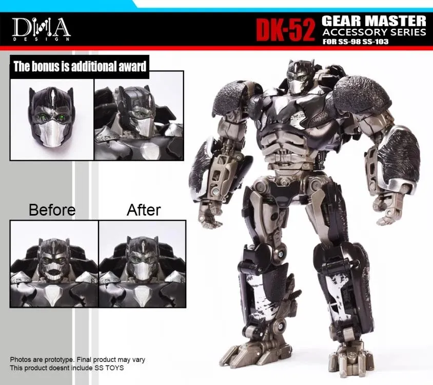 DK-52 Upgrade Kit for Transformers Studio Series 98 Cheetor and 103 Rhinox | Dna Design | Upgrade Kit