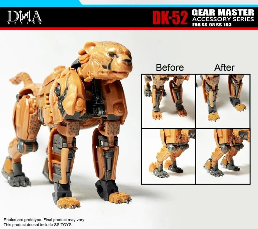 DK-52 Upgrade Kit for Transformers Studio Series 98 Cheetor and 103 Rhinox | Dna Design | Upgrade Kit