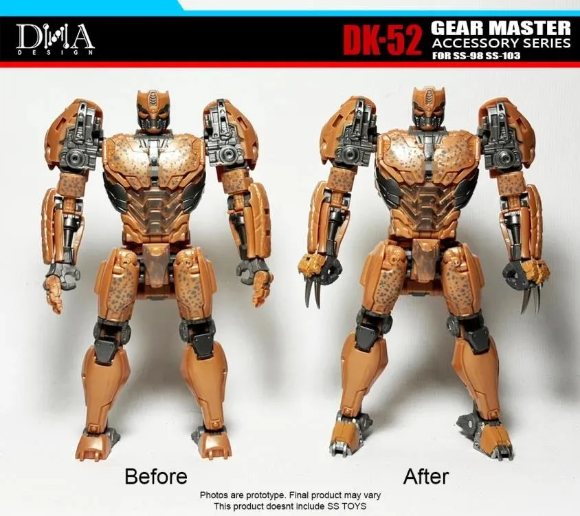 DK-52 Upgrade Kit for Transformers Studio Series 98 Cheetor and 103 Rhinox | Dna Design | Upgrade Kit