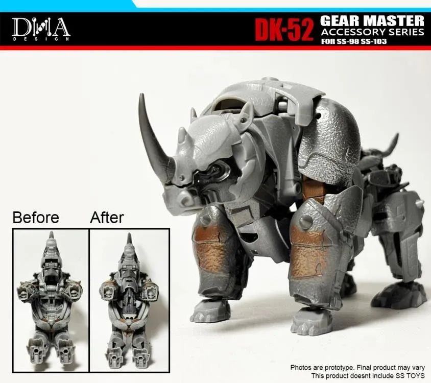 DK-52 Upgrade Kit for Transformers Studio Series 98 Cheetor and 103 Rhinox | Dna Design | Upgrade Kit