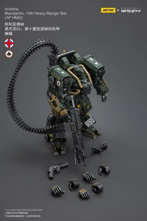 Infinity Ariadna Blackjacks 10th Heavy Ranger Battalion AP HMG 1/18 Scale | Infinity Corvus Belli | Joy Toy