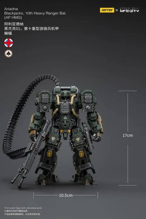 Infinity Ariadna Blackjacks 10th Heavy Ranger Battalion AP HMG 1/18 Scale | Infinity Corvus Belli | Joy Toy