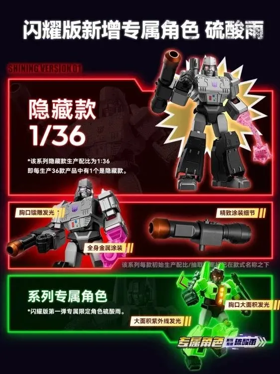 G1 Shining Version Vol.1 Box of 6 Blind Box Model Kits | Transformers | Blokees