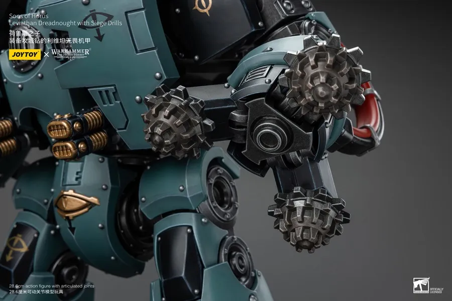 Sons of Horus Leviathan Dreadnought with Siege Drills 1/18 Scale | Warhammer 40K: The Horus Heresy | Joy Toy 