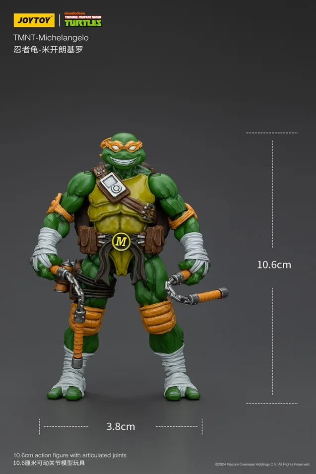 Michelangelo 1/18 Scale | Teenage Mutant Ninja Turtles | Joy Toy