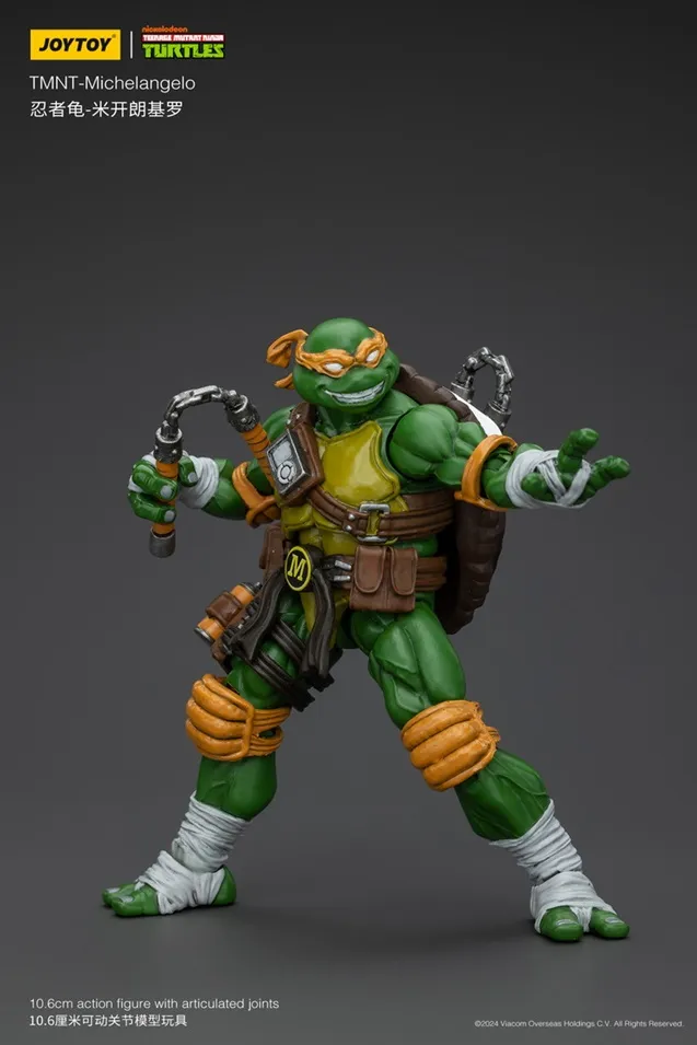 Michelangelo 1/18 Scale | Teenage Mutant Ninja Turtles | Joy Toy