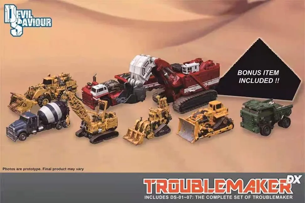 Troublemaker DX Combiner Set of 8 | Devil Saviour Construction Combiner