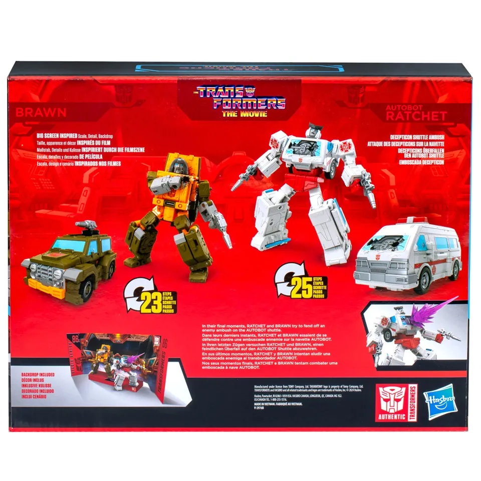 86-27 Brawn and 86-28 Autobot Ratchet 2-Pack Deluxe Class | Transformers Studio Series | Transformers: The Movie 86