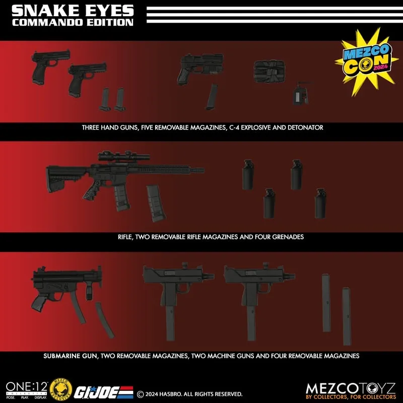 Snake Eyes Commando Edition One:12 Collective SDCC Exclusive | G.I. Joe | Mezco Toyz