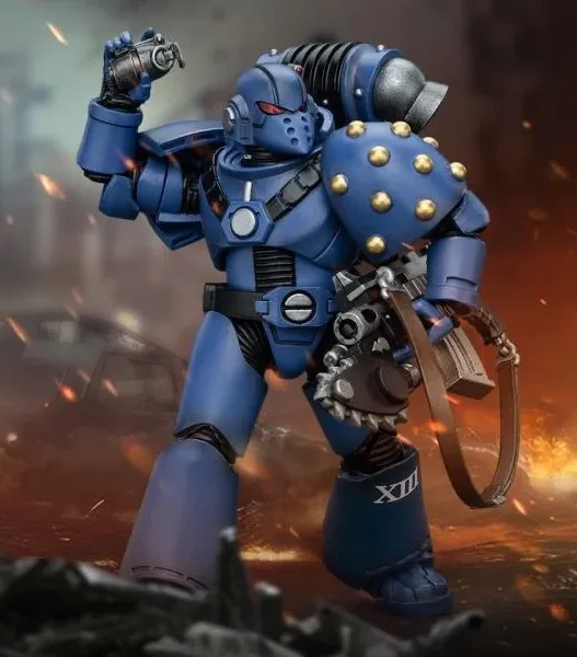 Ultramarines MKVI Tactical Squad Legionary with Bolter and Chainblade 1/18 Scale | Warhammer 40K: The Horus Heresy | Joy Toy