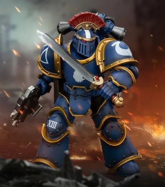 Ultramarines MKIII Legionaries Sergeant with Power Sword 1/18 Scale | Warhammer 40K: The Horus Heresy | Joy Toy