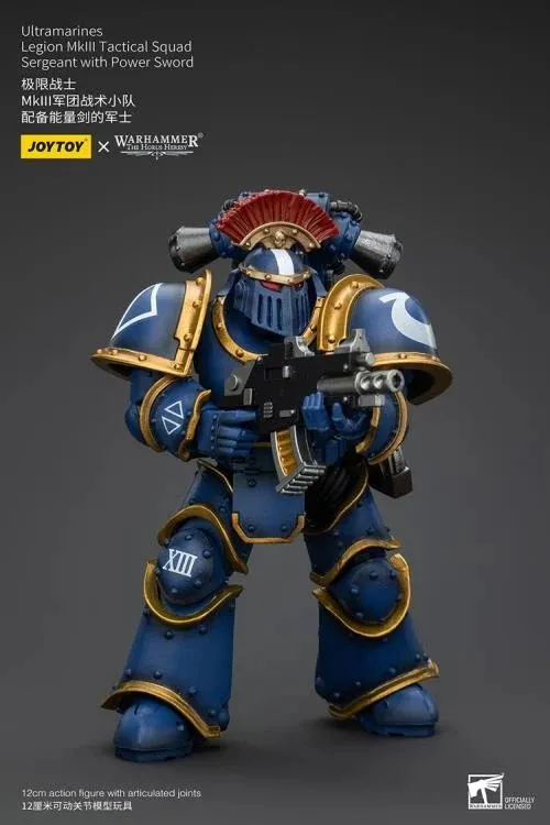 Ultramarines MKIII Legionaries Sergeant with Power Sword 1/18 Scale | Warhammer 40K: The Horus Heresy | Joy Toy