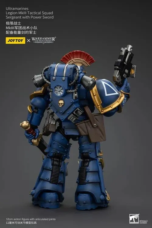Ultramarines MKIII Legionaries Sergeant with Power Sword 1/18 Scale | Warhammer 40K: The Horus Heresy | Joy Toy