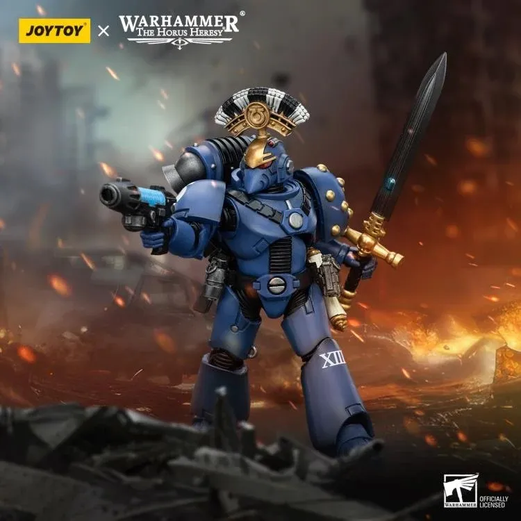 Ultramarines MKVI Tactical Squad Sergeant with Plasma Pistol and Power Sword 1/18 Scale | Warhammer 40K: The Horus Heresy | Joy Toy