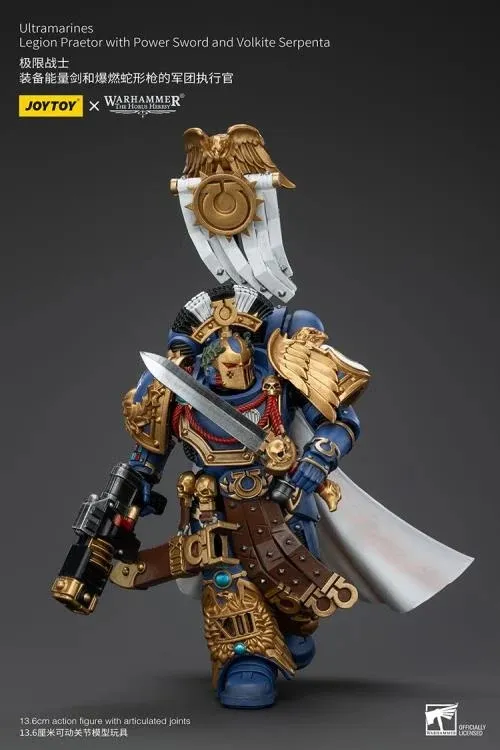 Ultramarines Legion Praetor with Power Sword and Volkite Serpenta 1/18 Scale | Warhammer 40K: The Horus Heresy | Joy Toy