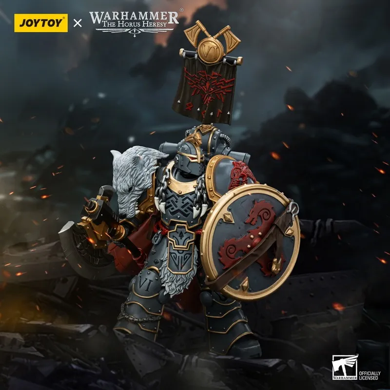 Space Wolves Legion Praetor with Power Axe and Combat Shield 1/18 Scale | Warhammer: The Horus Heresy | Joy Toy