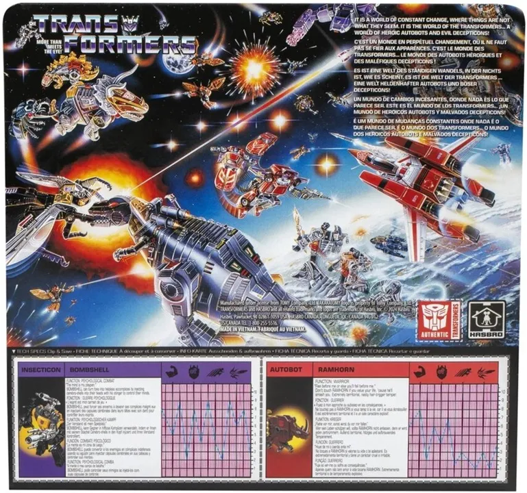 Bombshell and Ramhorn Set of 2 | Transformers the Movie | Transformers G1 Retro Reissues