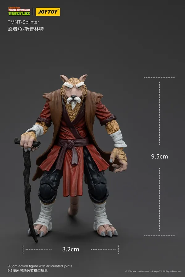 Splinter 1/18 Scale | Teenage Mutant Ninja Turtles | Joy Toy