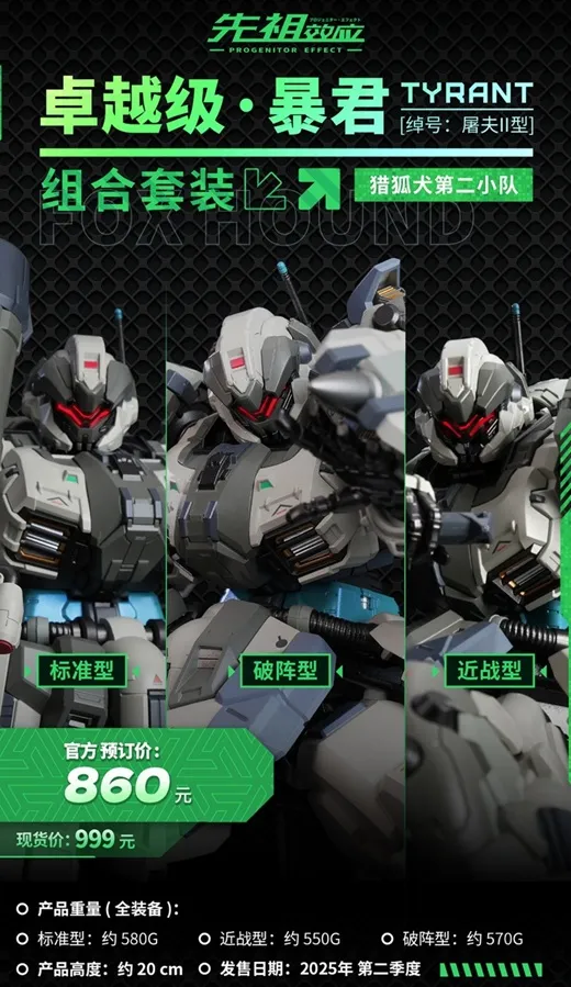 ZY006 Team Foxhound Butcher Mecha Set of 3 Illustrious Class | Progenitor Effect | MoShow Toys