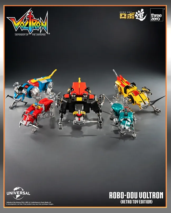 Voltron Retro Toy Edition ROBO-DOU Collectible Figure | Voltron: Defender Of The Universe | threezero