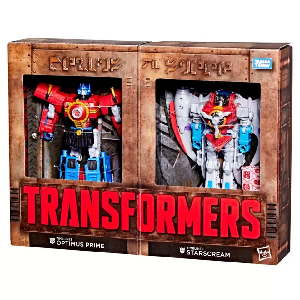 Optimus Prime and Starscream Set of 2 | Transformers Timelines Hearts of Steel | Hasbro, Takara Tomy