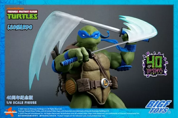 BIGF-001 Leonardo 40th Anniversary Edition 1/6 Scale | Teenage Mutant Ninja Turtles | BigFToys