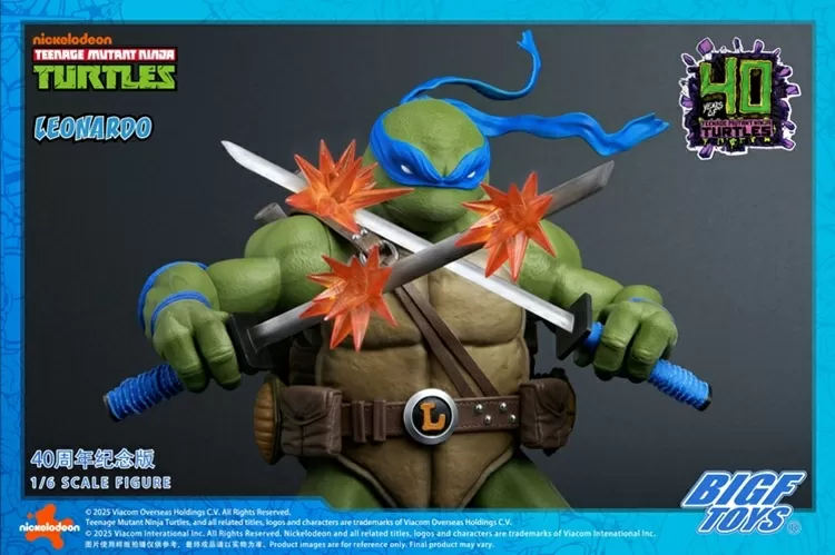 BIGF-001 Leonardo 40th Anniversary Edition 1/6 Scale | Teenage Mutant Ninja Turtles | BigFToys