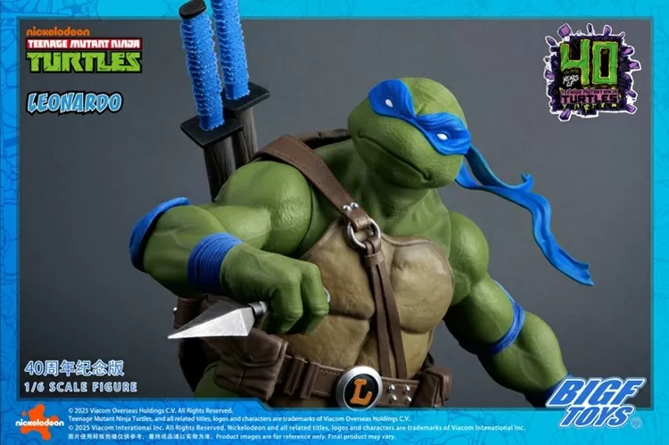 BIGF-001 Leonardo 40th Anniversary Edition 1/6 Scale | Teenage Mutant Ninja Turtles | BigFToys