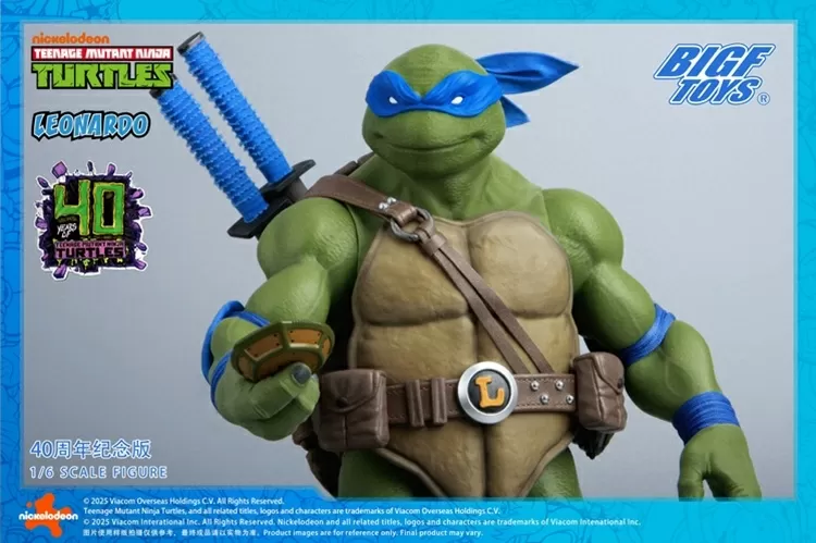 BIGF-001 Leonardo 40th Anniversary Edition 1/6 Scale | Teenage Mutant Ninja Turtles | BigFToys