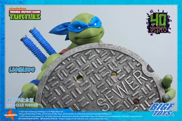 BIGF-001 Leonardo 40th Anniversary Edition 1/6 Scale | Teenage Mutant Ninja Turtles | BigFToys