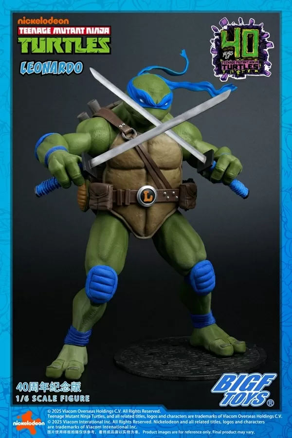BIGF-001 Leonardo 40th Anniversary Edition 1/6 Scale | Teenage Mutant Ninja Turtles | BigFToys