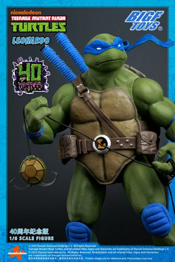 BIGF-001 Leonardo 40th Anniversary Edition 1/6 Scale | Teenage Mutant Ninja Turtles | BigFToys